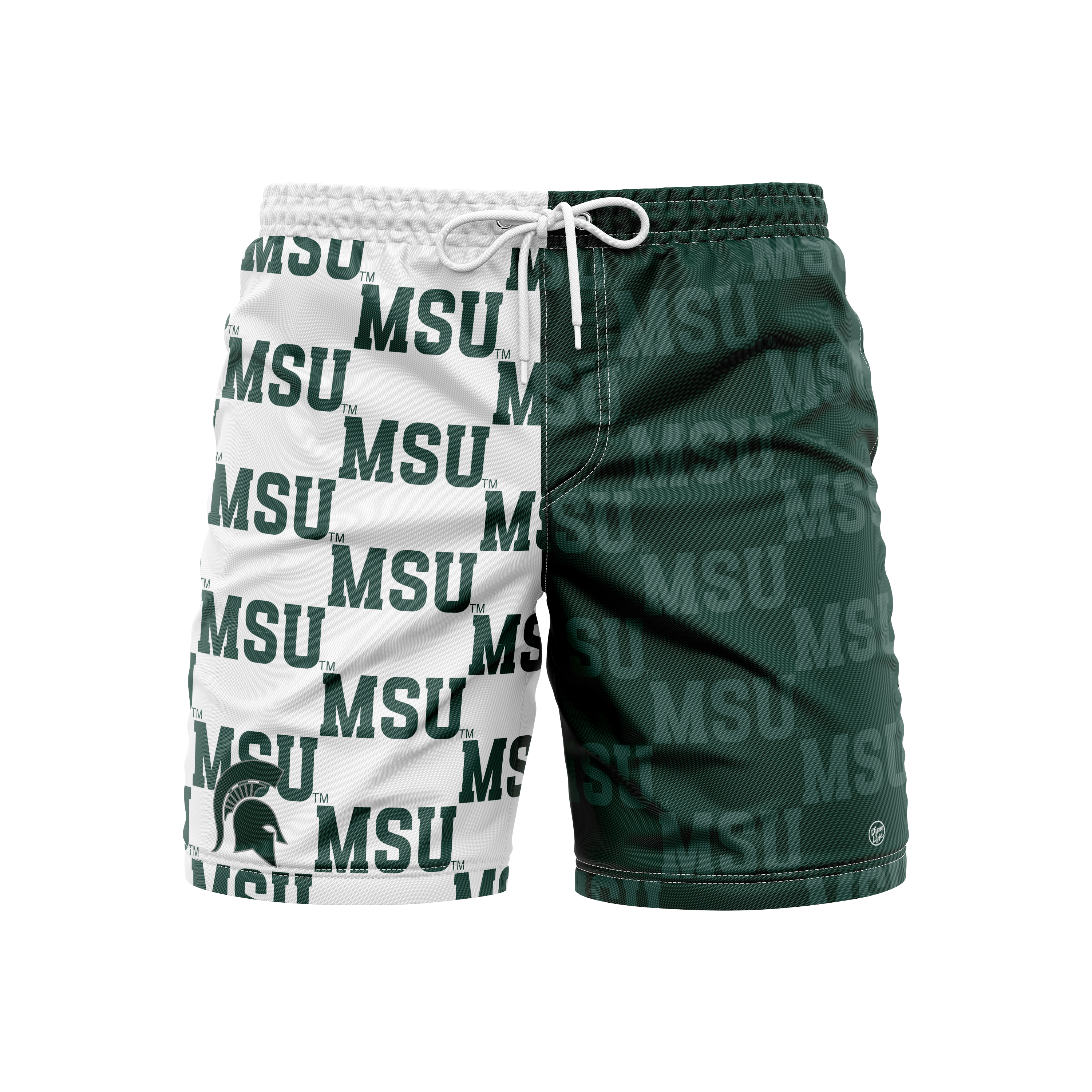 Michigan State Spartans Men's Checkered Trunks